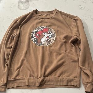 Brown Graphic Womens Sweater Buccees Chic Leopard Print